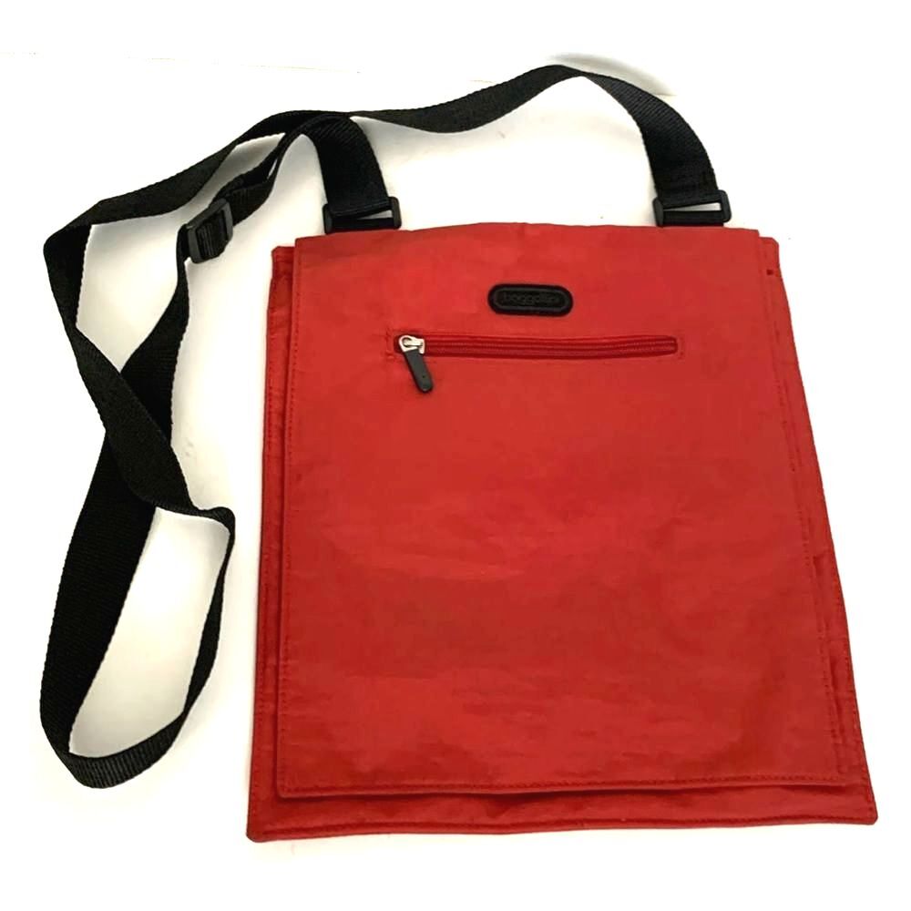 Baggallini Women's Red Flap Front Slim-Profile Organizer Travel Crossbody Bag